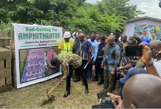 Kumasi: Dep. Tourism & Arts Minister Cuts Sod For First State-Of-The-Art Amphitheatre