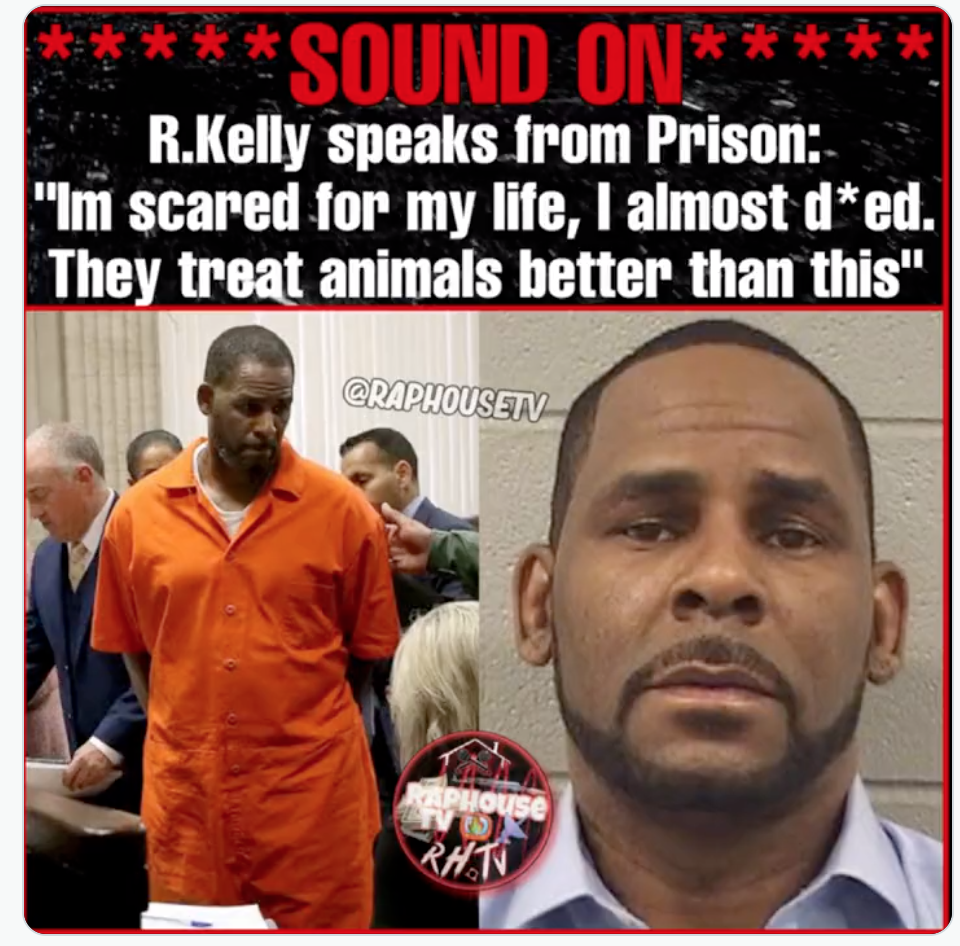 R Kelly : ‘ I’m scared for my life  ‘