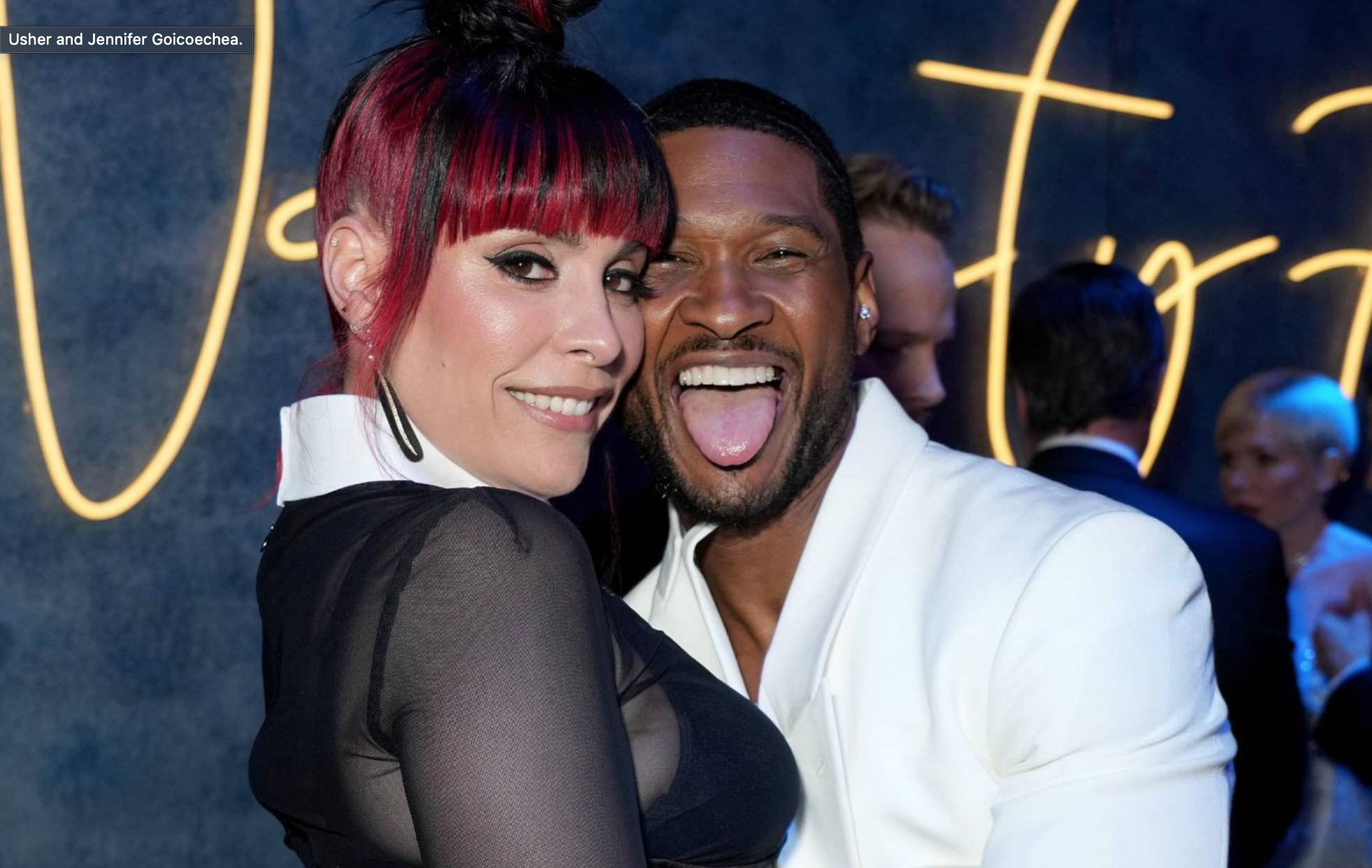 Usher got married straight after the Super Bowl